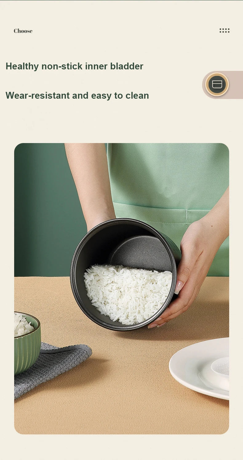 Mini Rice Cooker Automatic Household Kitchen Electric Cooking machine 1-2 People Food Warmer Steamer 1.2L Small Rice Cooker - Buy online at  Vibe In Cart.