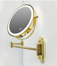 8 Inch Double-Sided Makeup Mirror With 3x-10x Magnification And LED Lights