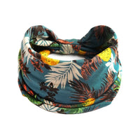 Unisex Fashion Cotton Print Wide Elastic Turban Hairband for Sports