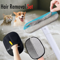 Pet Hair Removal Set Tool Reusable Static Removal Gloves Double-Sided Grooming Gloves Remove Dog Cat Fur Hair for Carpets Sofa - Buy online at  Vibe In Cart.