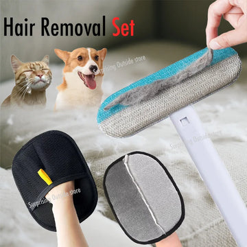 Pet Hair Removal Set Tool Reusable Static Removal Gloves Double-Sided Grooming Gloves Remove Dog Cat Fur Hair for Carpets Sofa - Buy online at  Vibe In Cart.