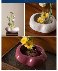 Simplicity Lotus Seedpod Ceramic Vase Artificial Flower Decorative Flowers Pots Desk Decoration Floral Arrangement Modern Decor - Buy online at  Vibe In Cart.