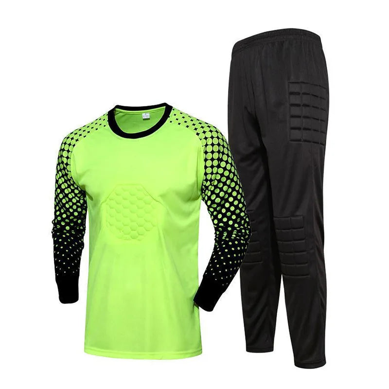 kids Soccer Goalkeeper Jersey Set Child Boy Football Goalkeeper Clothing Long Sleeve Sponge Protector Football Uniforms - Buy online at  Vibe In Cart.