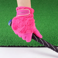 1Pair Fashion Women Winter Warm Gloves Faux Fur Suede Golf Gloves Thick Plus Velvet Anti-slip Female Driving Skiing Gloves - Buy online at  Vibe In Cart.