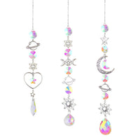 1pc Crystal Wind Chime Moon Sun Catcher Diamond Prisms Pendant Dream Catcher Rainbow Hanging Drop Home Garden Decor Windchime - Buy online at  Vibe In Cart.