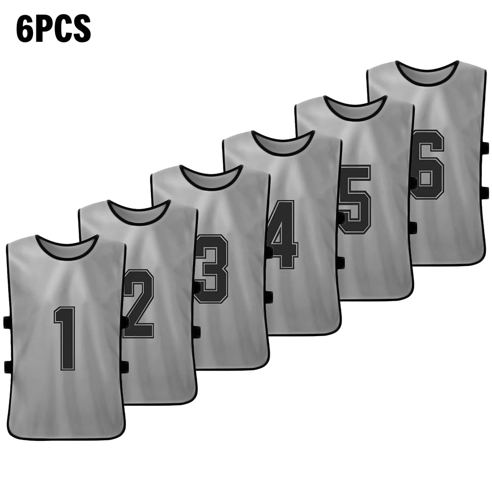 6PCS/2PCS Adults Soccer Pinnies Quick Drying Football Team Jerseys Youth Sports Scrimmage Soccer Team Numbered Bibs Sports Vest - Buy online at  Vibe In Cart.