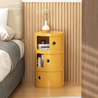 Round Cabinet with Sliding Doors -  Multi-Tiered Round Storage Unit for Living Room Bedroom - Buy online at  Vibe In Cart.