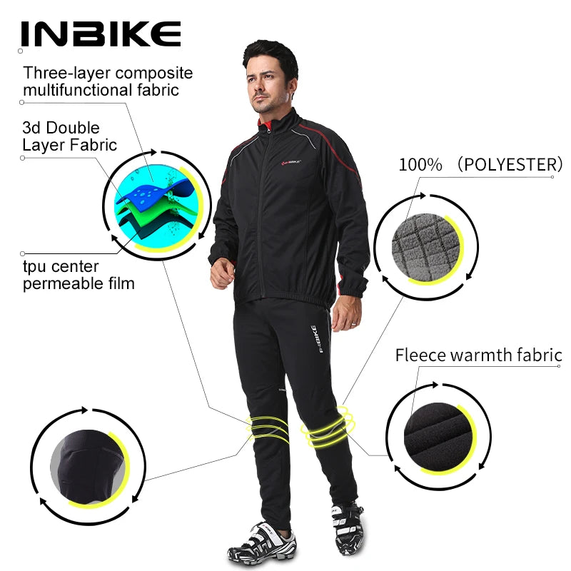INBIKE Winter Men's Cycling Pants Thermal Road Bike Clothing Man Windproof Bicycle Trousers MTB Pants for Riding Running Pants - Buy online at  Vibe In Cart.