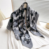 Women's Square Twill Scarf, 90x90 cm, for All Seasons