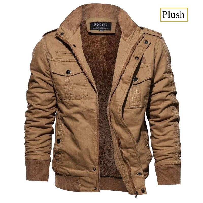 2024 Men's Tactical Jacket Autumn Winter Fleece Tactical Jackets Men Casual Multiple Pockets Windproof Outdoor Workwear Coat - Buy online at  Vibe In Cart.