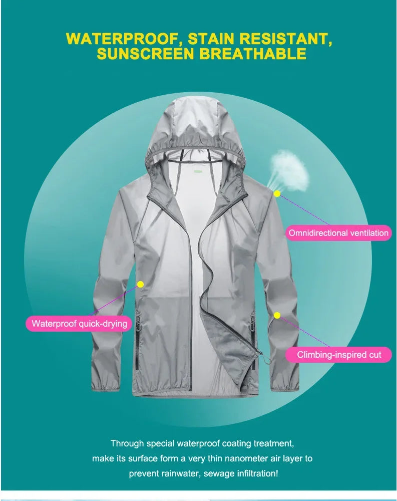 Golf Raincoat Rain Jacket Waterproof Lightweight Quick-Dry UV Sun Protection Breathable Outdoor Sports Men Women Golfing Apparel - Buy online at  Vibe In Cart.