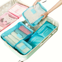 6 Piece Multifunction Waterproof Oxford Travel Packing Cubes