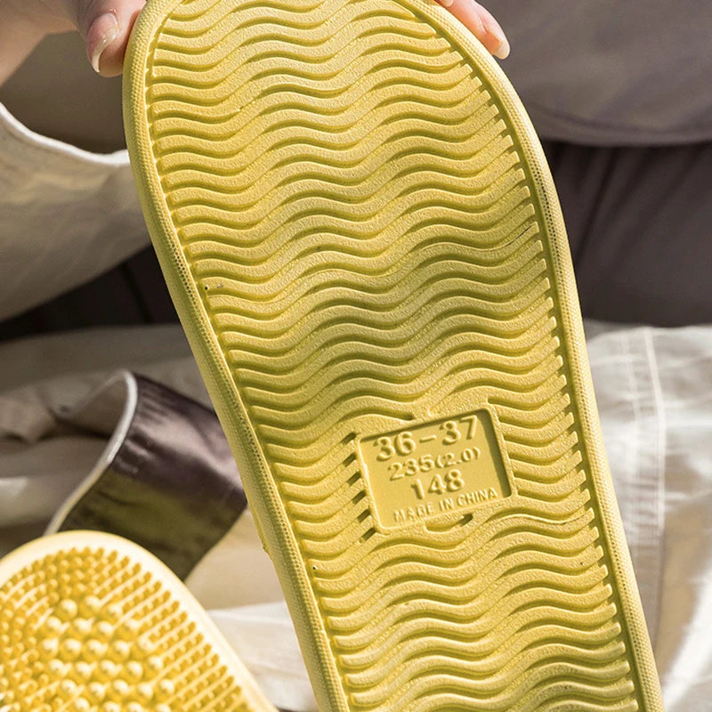 Summer Slippers for Men PVC Massage Non Slip Solid Color Comfortable Durable Bathroom Shoes Cool Pool - Buy online at  Vibe In Cart.