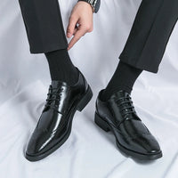 Men's leather shoes for business, retro, breathable, formal, wedding, leisure, business, and work - Buy online at  Vibe In Cart.