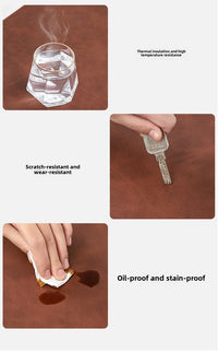 Waterproof Leather Desk Mat for Computer, Non-Slip and Easy to Clean