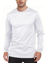 Spring Autumn Men‘s T-shirts Long Sleeve Casual Tops Solid Color High Quality Male T-Shirt Classic Men Clothing - Buy online at  Vibe In Cart.