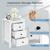 Nightstand with Drawers 3 Drawers, End Table with Large Storage Space Suitable for Bedroom and Living Room, Solid Structure and - Buy online at  Vibe In Cart.