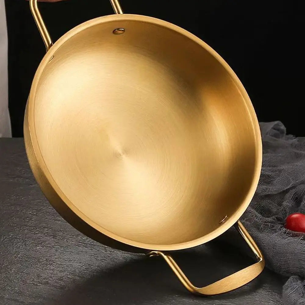 Stainless Steel Saucepan Dry Pots Home Cooking Seafood Rice Pot Paella Pan Picnic Snack Plates Cookware with Handle for Kitchen - Buy online at  Vibe In Cart.