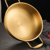 Stainless Steel Saucepan Dry Pots Home Cooking Seafood Rice Pot Paella Pan Picnic Snack Plates Cookware with Handle for Kitchen - Buy online at  Vibe In Cart.