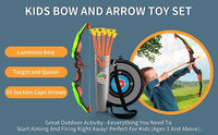 Kids Bow and Arrow Set, LED Light Up Archery Toys Set for Kids Ages 4-8 8-12, with 10 Suction Cup Arrows, Target & Quiver, Boys - Buy online at  Vibe In Cart.