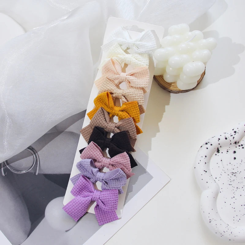 6/10Pcs/Set 2025 Fashion New Cute Ribbon Bowknot Hair Clips for Kids Handmade Baby Girls Hair Accessories - Buy online at  Vibe In Cart.