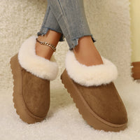 New Autumn and Winter Snow Boots, Solid Color Cute and Simple Warm Shoes, Fleece-Lined Warm Slip-On Slippers, Home Warm Slippers, Ankle Fleece-Lined Design - Buy online at  Vibe In Cart.