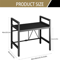 Adjustable Space-Saving Microwave Rack – 100kg Capacity, Kitchen Shelf with Hooks & Storage Organizer (Black) - Buy online at  Vibe In Cart.