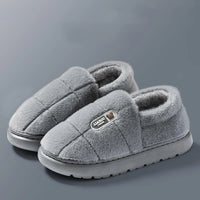 Men's slippers Winter Solid Color Wrap Heels Plush Slippers Non-slip Warm Women Men Home Casual Cotton Shoes Big Size 50 51 - Buy online at  Vibe In Cart.