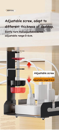 Telescopic Under Desk Metal Cable Management Tray for Home Office