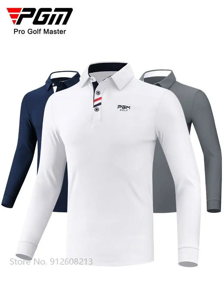 Men's Long Sleeve Breathable Windproof Golf Polo Shirt