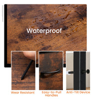 Modern Nightstand with 2 Fabric Drawers for Bedroom