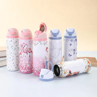 500ml Portable Thermal Flask Cartoon Stainless Steel Water Bottle for Kids Sports Leak Proof Insulated Cup for School Travel - Buy online at  Vibe In Cart.