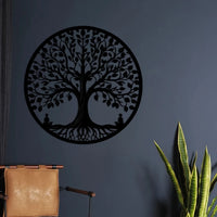 [Nature Tree] Retro Iron Tree of Life Wall Art 1pc, Metal Laser Cut Line Art, Nature-Inspired Home Decor - Buy online at  Vibe In Cart.