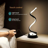 Classic Creative Spiral LED Table Lamp, Modern Minimalist Dimmable Spiral Table Lamp, Adjustable Arm, Soft Light, Multifunction - Buy online at  Vibe In Cart.