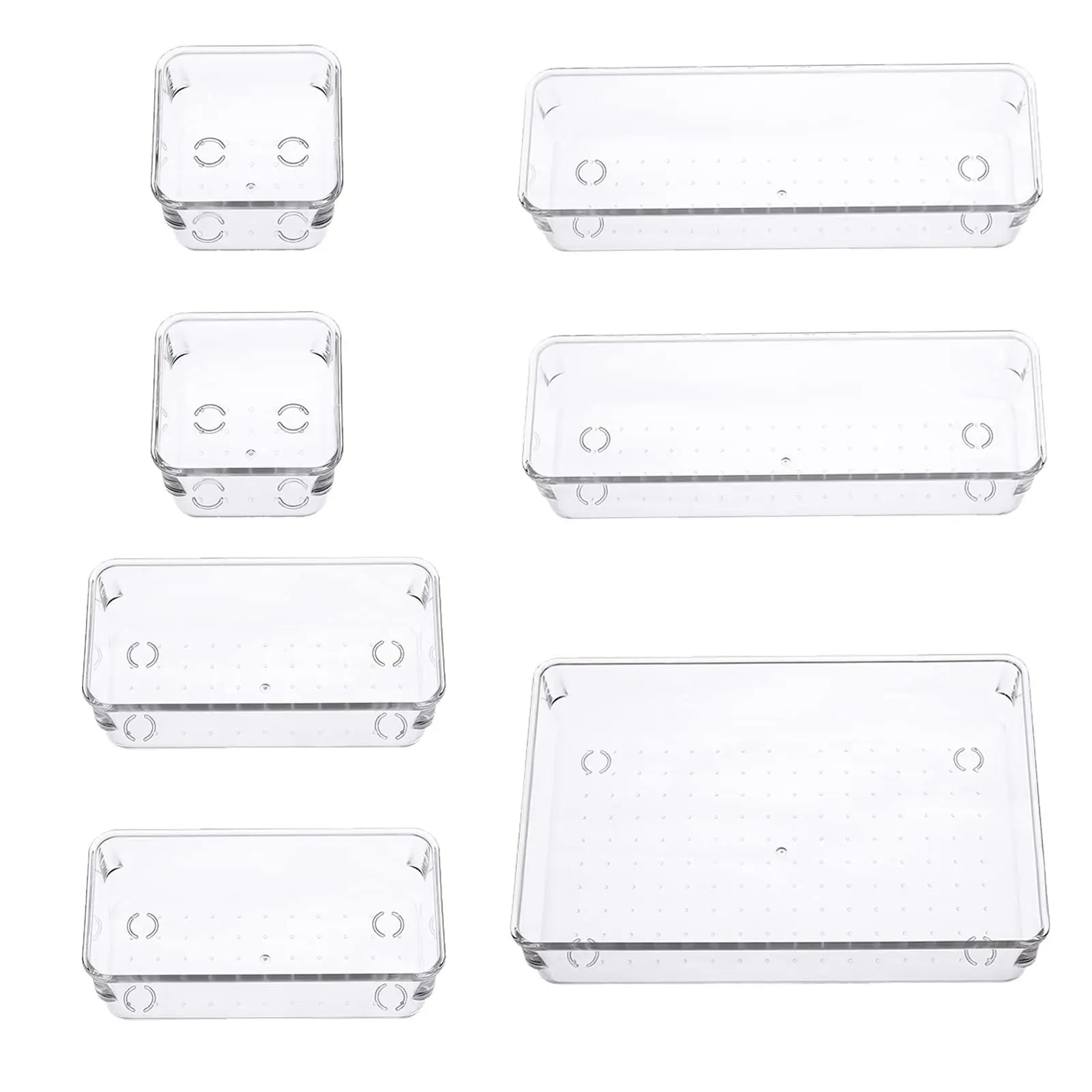 Transparent PET Drawer Storage Box Set for Organization