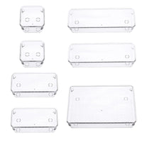 Transparent PET Drawer Storage Box Set for Organization