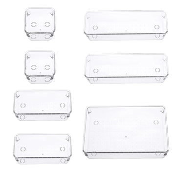 Transparent PET Drawer Storage Box Set for Organization