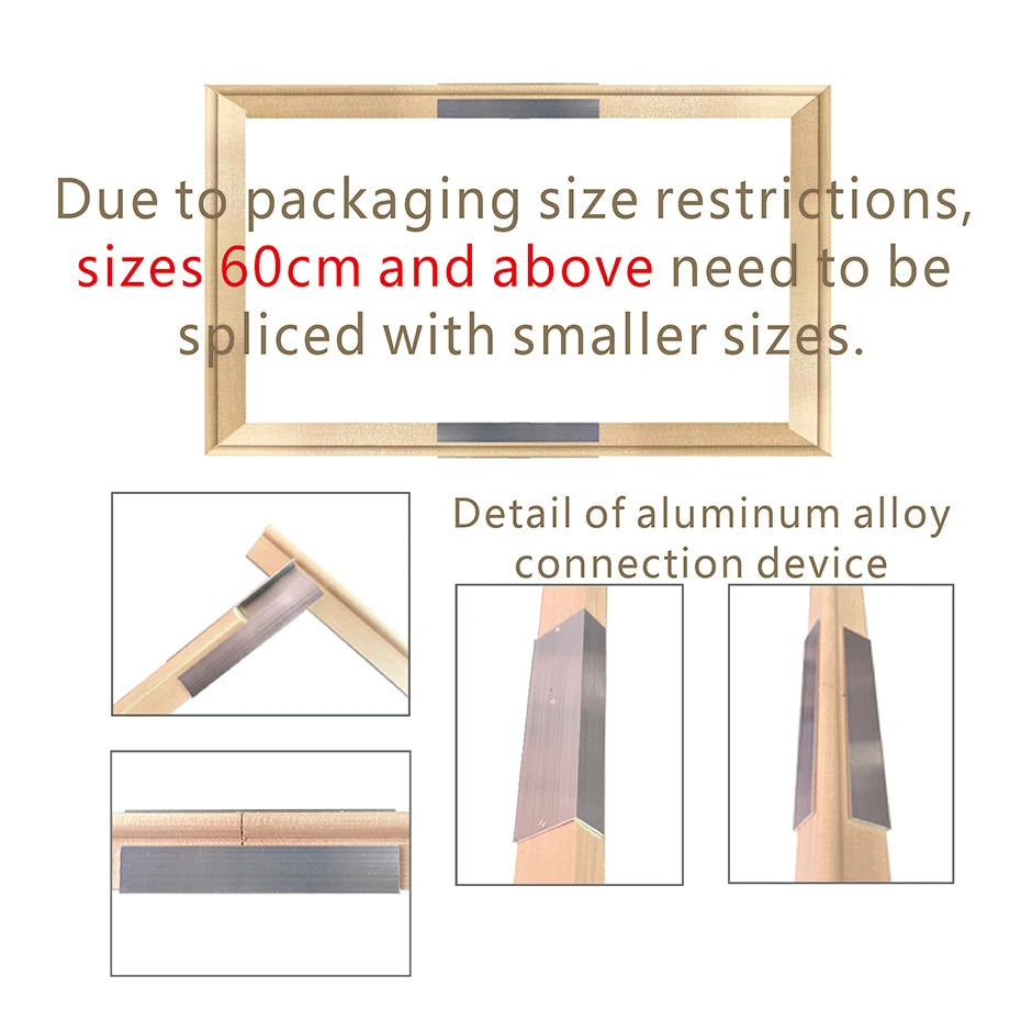 30x40 40x50 50x70 60x90 Canvas Frame Wooden Frames Wooden Photo Oil Painting Canvas Diamond Painting Frames Canvas Wood Wall - Buy online at  Vibe In Cart.