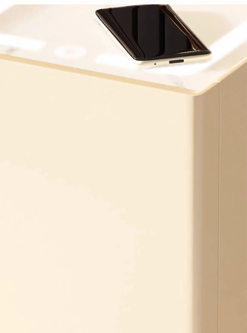 Creative 25cm Smart Bedside Table with Sensor Light Nordic Style Storage Cabinet Bedroom Nightstand with Wireless Charging - Buy online at  Vibe In Cart.