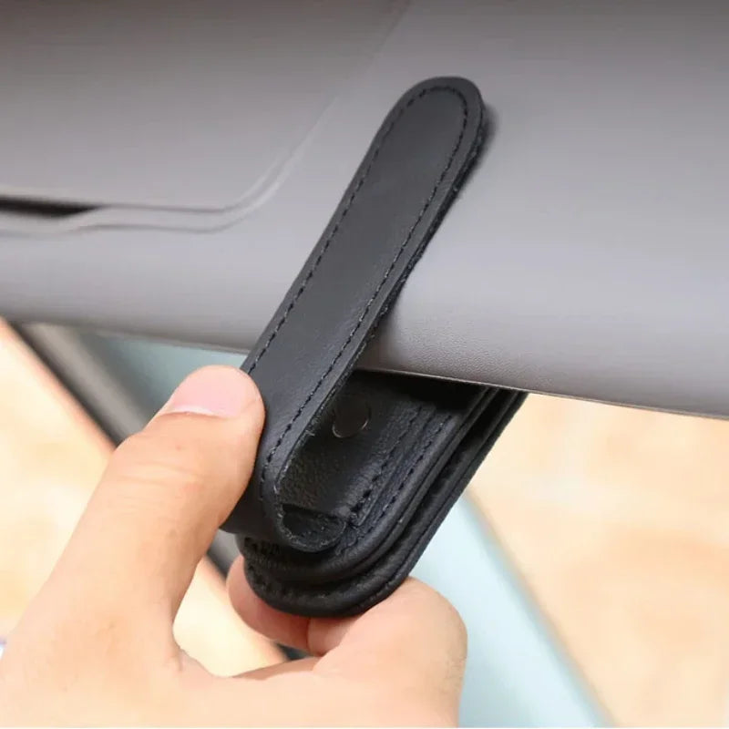1Pcs Sunglasses Holder Is Suitable for Car Sunshades Magnetic Leather Sunglasses Clip and Ticket Clip Car Sunshade Accessories - Buy online at  Vibe In Cart.