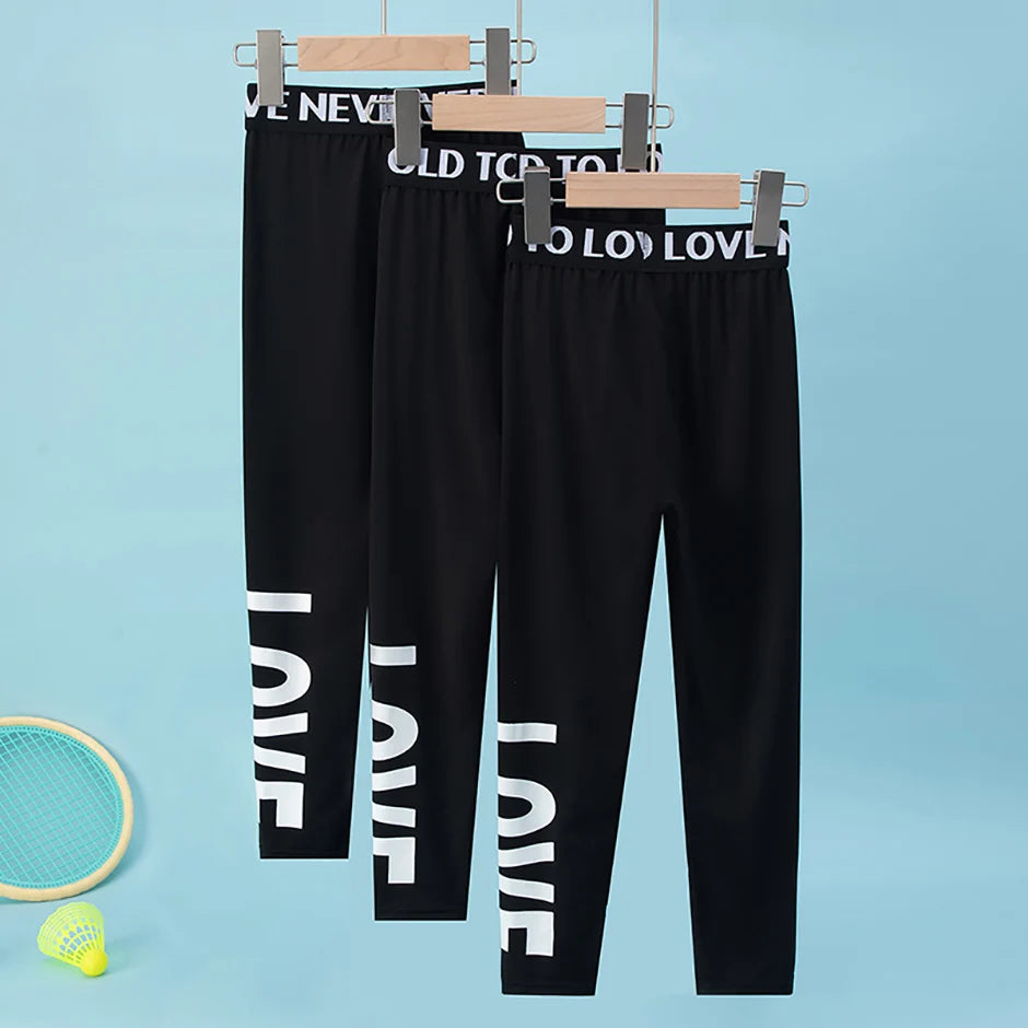 1/3 Pcs Multi-size Shark Parent-child Sister Pants Girls To Teenagers Slim Stretch Plus Size Black Sports Yoga Pants Leggings - Buy online at  Vibe In Cart.