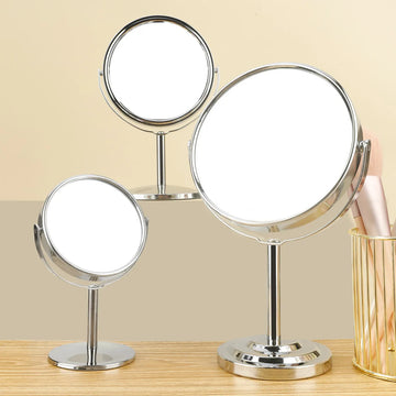 3/4/5in Double-Side Makeup Mirror With 2X Magnification Clear Reflection And Easy To Carry Desktop Vanity Mirror With Stand - Buy online at  Vibe In Cart.