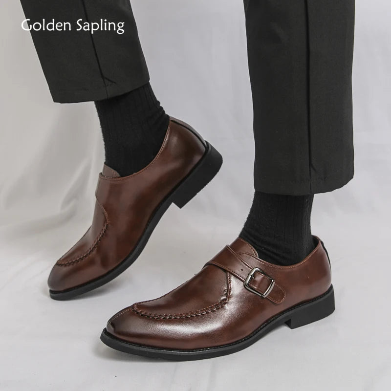 Golden Sapling Men's Formal Shoes Dress Flats Comfortable Derby Loafers Casual Business Men Shoe Fashion Leather Male Footwear - Buy online at  Vibe In Cart.