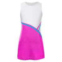 Kids Girls Tennis Golf Sport Sundress Summer Yoga Outdoor Sport Sleeveless Dress for Tennis Golf Badminton Cheerleading Dance