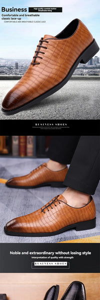 Luxury Mens Leather Shoes Retro Carved Lace-up Brogue Oxford Wedding Men Dress Shoes Male Formal Business Gentleman Office Shoes - Buy online at  Vibe In Cart.