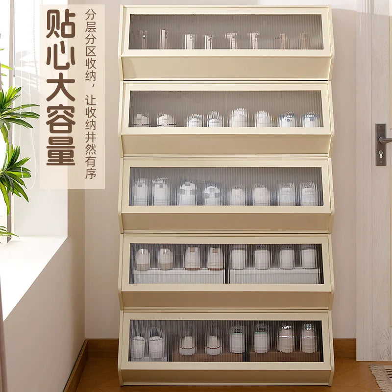 Simple shoe cabinet Household multi-functional free combination storage cabinet Shoe rack Multi-layer with door dust-proof shoe - Buy online at  Vibe In Cart.