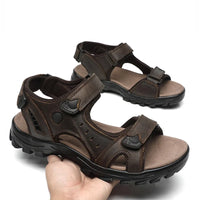 First-Layer Cowhide Men's New Fashion Open-Toe Casual Men's Summer Sandals, Adjustable Non-Slip, Comfortable Soft-Soled Beach Sh - Buy online at  Vibe In Cart.
