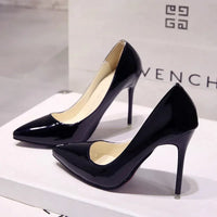 Women Solid Color Pumps Female High Heel Shoes Woman Fashion Patent Leather Sexy Pointed Toe Thin Heel Wedding Shoes - Buy online at  Vibe In Cart.