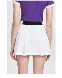 Azureway new golf skort women high-waisted thin skirts sports tennis quick drying skirts with safety shorts ladies golf clothes