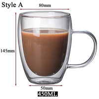 5 Sizes Double Wall Insulated Glass Cup Clear Espresso Coffee Mugs Handmade Beer Mug Tea Milk glass Whiskey Glass Cups Drinkware - Buy online at  Vibe In Cart.